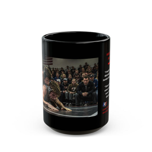 Wrestler's Dad #3 "In His Corner" | 15oz Black Ceramic - FREE SHIPPING