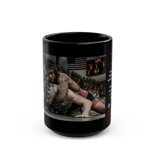 Wrestler's Dad #4 "The Hardest Thing I've Ever Done" | 15oz Black Ceramic - FREE SHIPPING