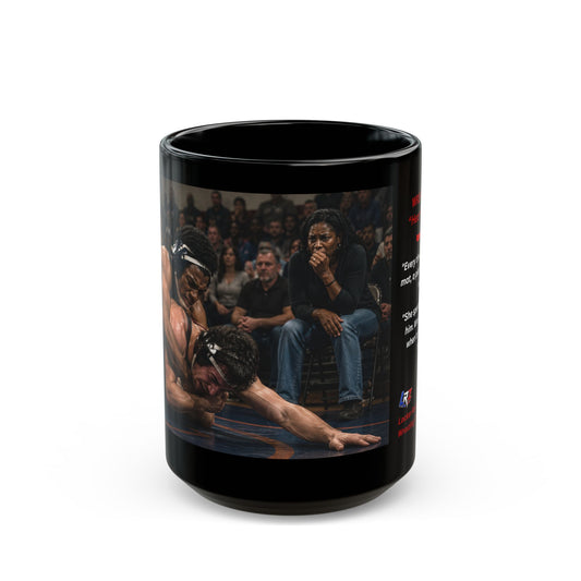 Wrestling Mom - 4 - "Heart On The Mat" - 15oz Coffee Mug - FREE SHIPPING
