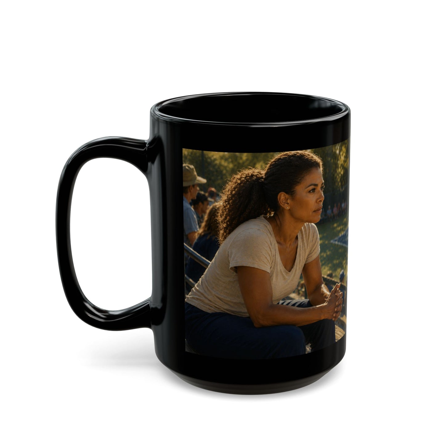 Her Heart Is Playing Every Point | Tennis Mom Heritage 15 oz Coffee Mug - FREE SHIPPING