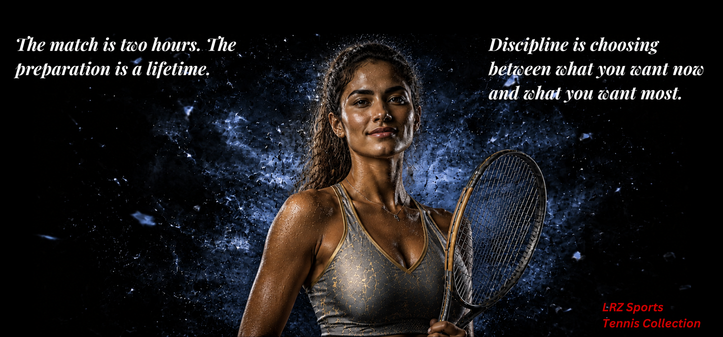Game Face #5 - "The match is two hours. The preparation is a lifetime." 15 Oz. Tennis Mug - FREE SHIPPING
