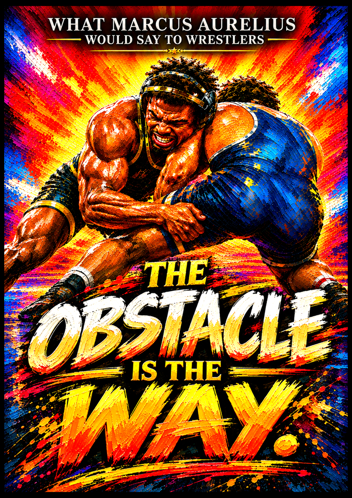 LRZ Statement Series™ - THE OBSTACLE IS THE WAY — 33" × 47"