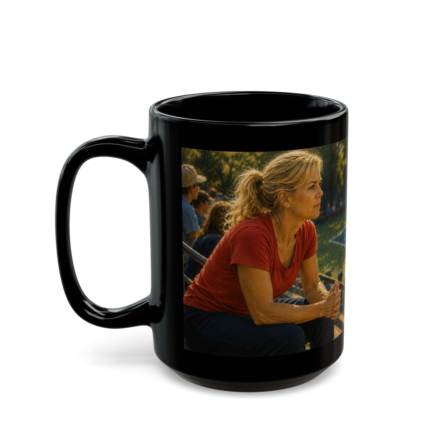 Her Heart Is Playing Every Point | Tennis Mom Foundation 15 oz Coffee Mug - FREE SHIPPING