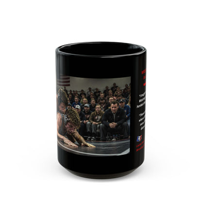 Wrestler's Dad #3 "In His Corner" | 15oz Black Ceramic - FREE SHIPPING