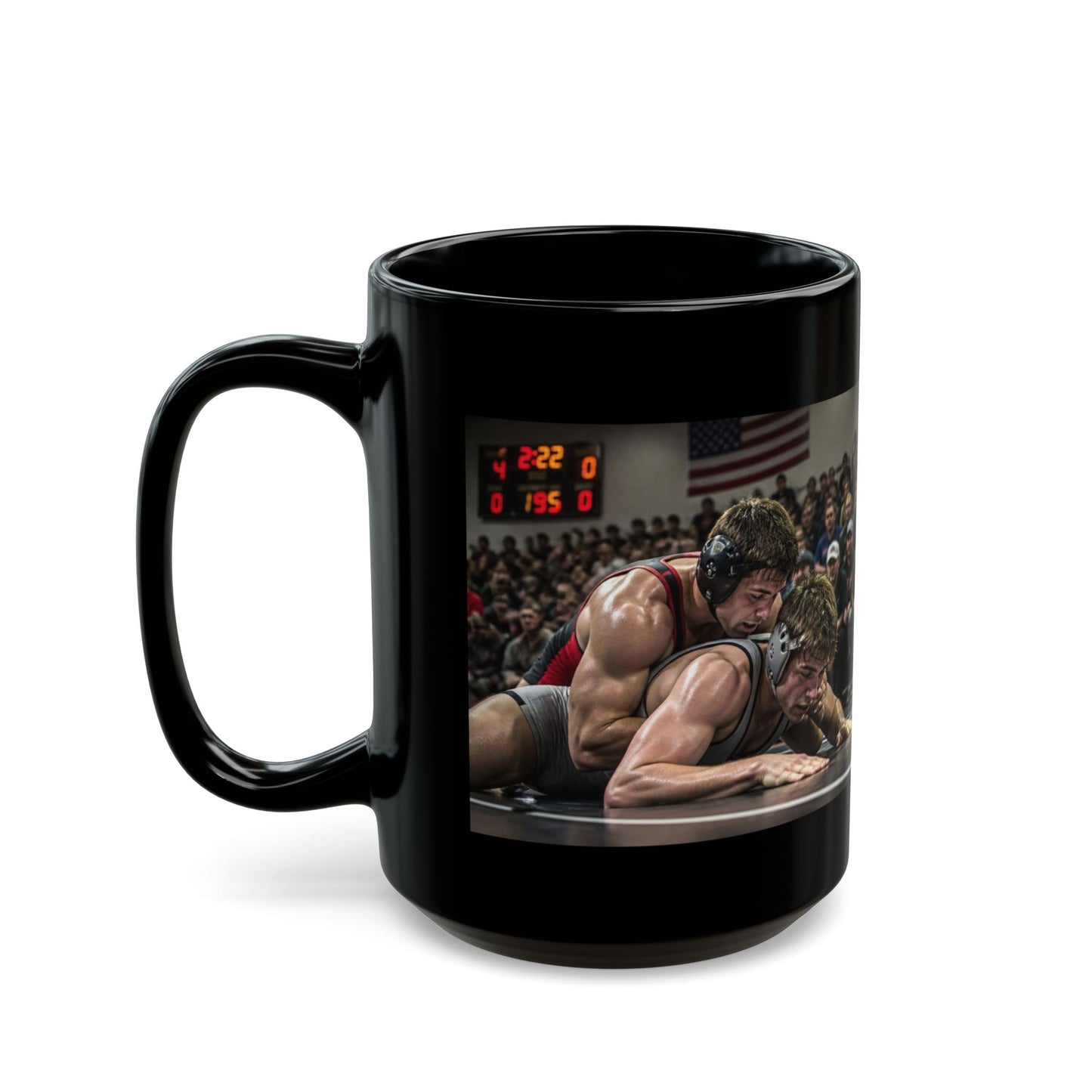 Wrestler's Dad #3 "In His Corner" | 15oz Black Ceramic - FREE SHIPPING