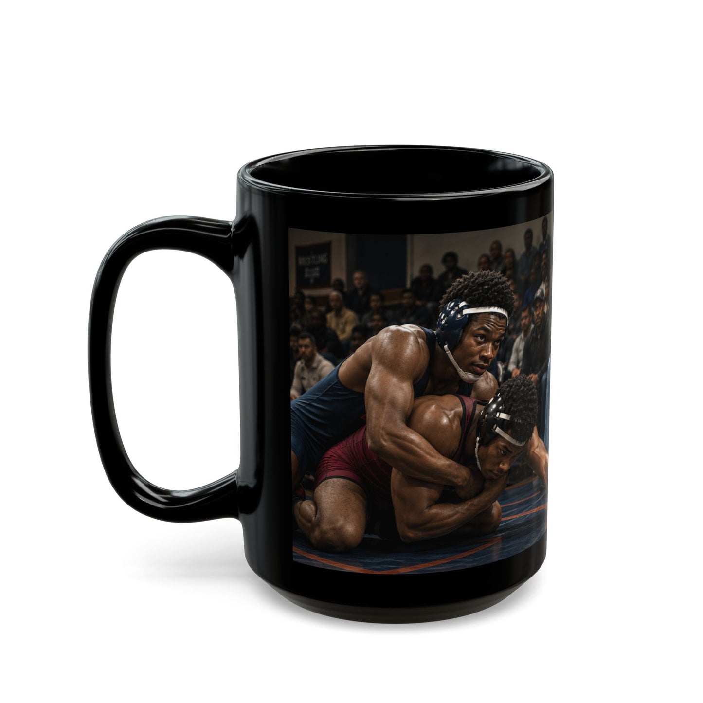 SHE NEVER LOOKED AWAY - Heritage Edition - 15 oz.  Wrestling Mom Coffee Mug - FREE SHIPPING