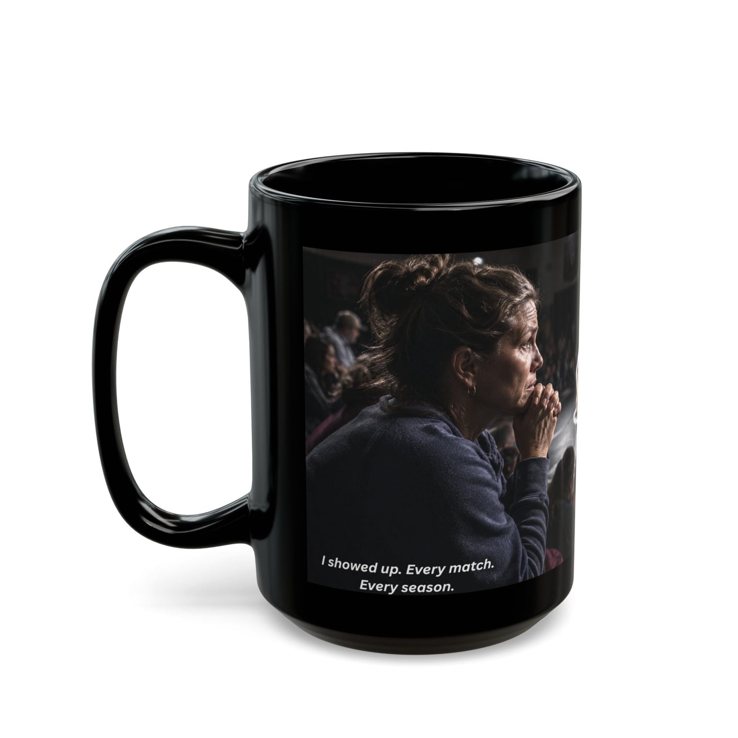 WATCHING WITH HER WHOLE HEART - Foundation Edition - Wrestling Mom 15oz Coffee Mug - FREE SHIPPING
