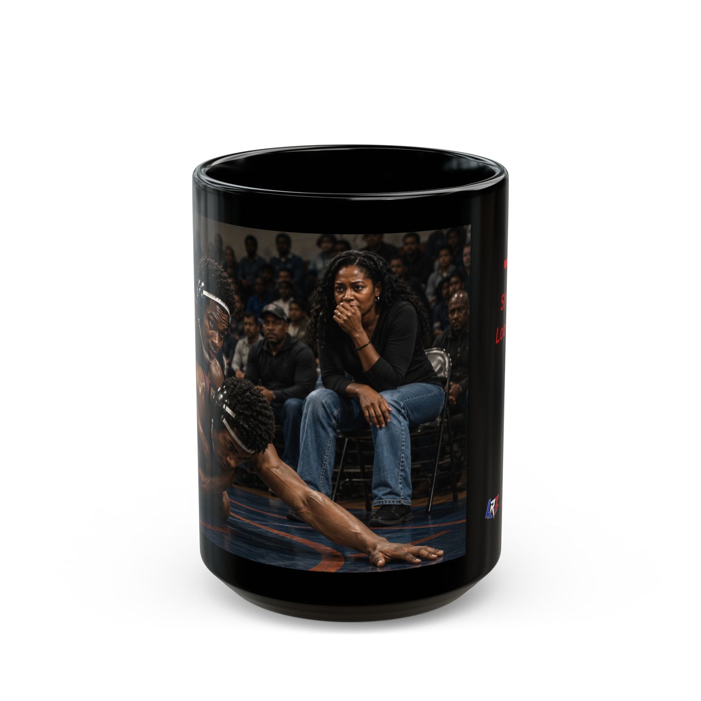 SHE NEVER LOOKED AWAY - Heritage Edition - 15 oz.  Wrestling Mom Coffee Mug - FREE SHIPPING