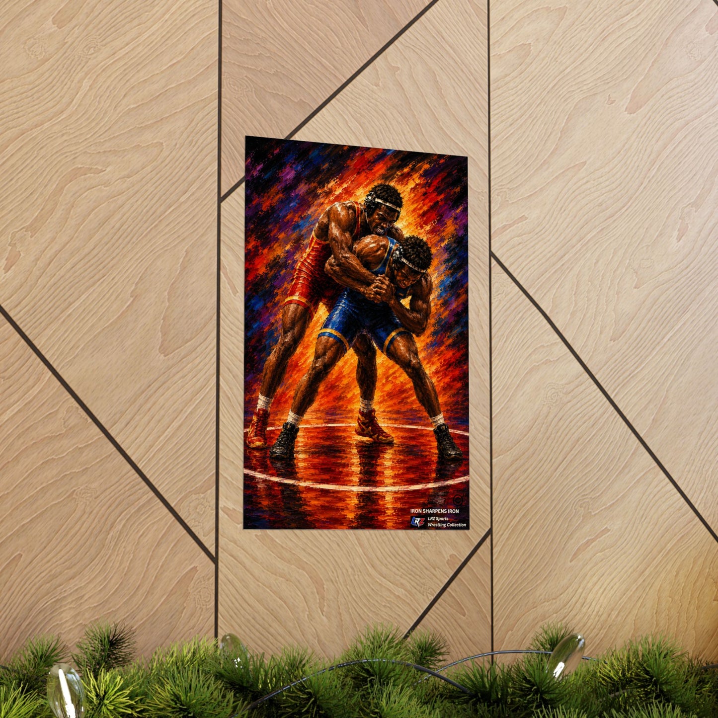 IRON SHARPENS IRON - 11" × 17" Wrestling Wall Art Poster - FREE SHIPPING