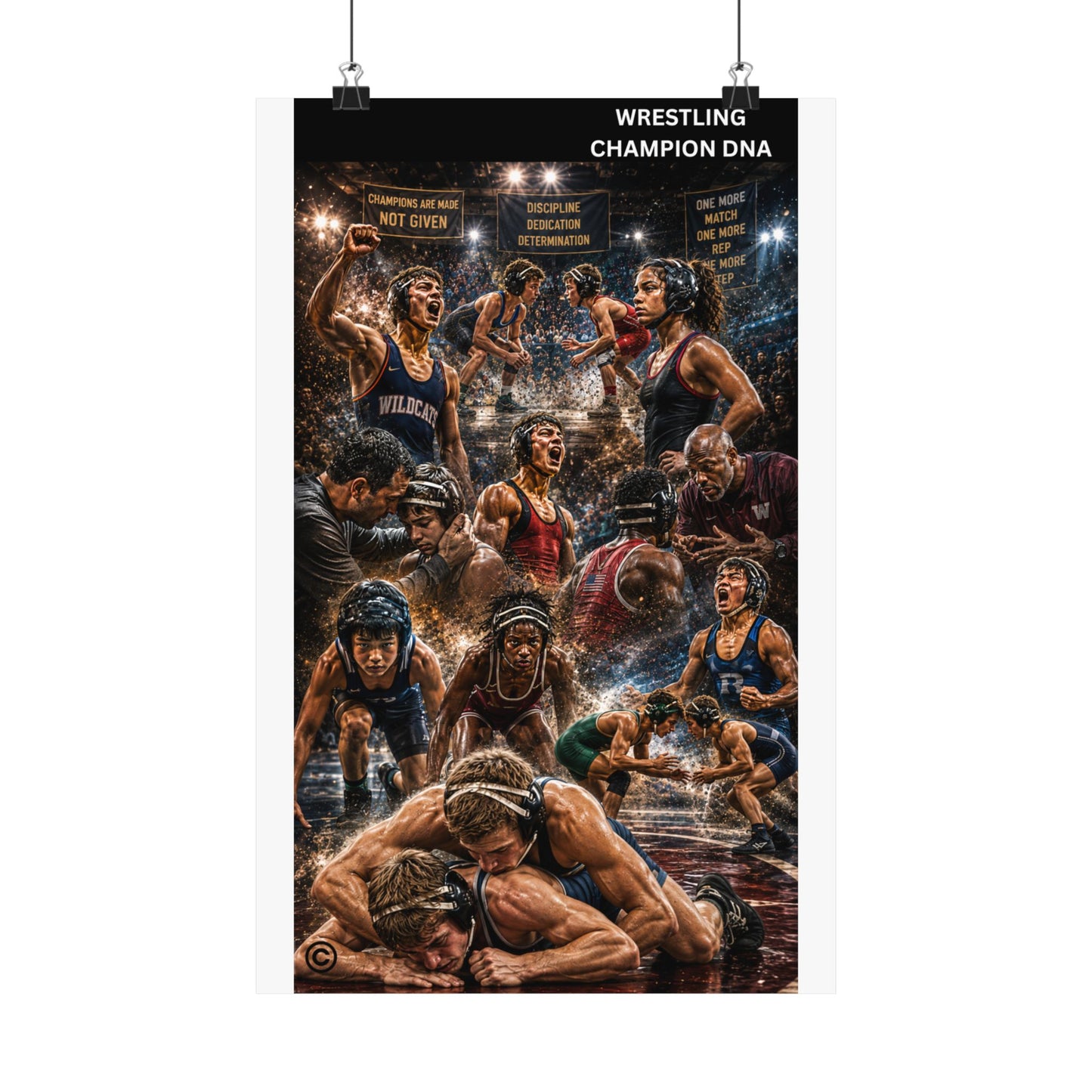 WRESTLING CHAMPION DNA 11" by 17" Matte Poster - FREE SHIPPING