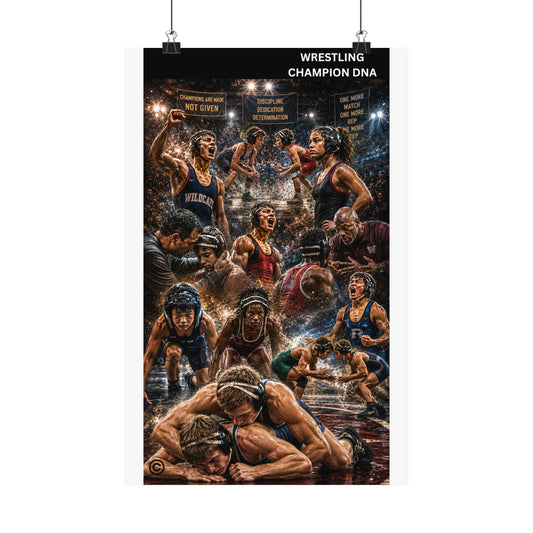 WRESTLING CHAMPION DNA 11" by 17" Matte Poster - FREE SHIPPING