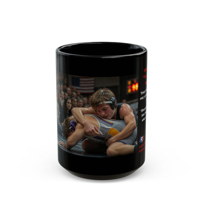 Wrestling Mom - 3 - "Heart On The Mat" - 15oz Coffee Mug - FREE SHIPPING