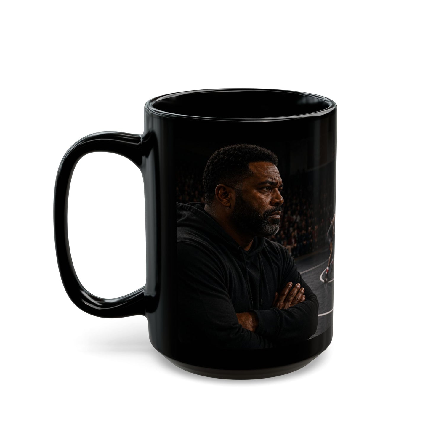 Wrestler's Dad #2 "Always In His Corner" | 15oz Black Ceramic - FREE SHIPPINGAlways