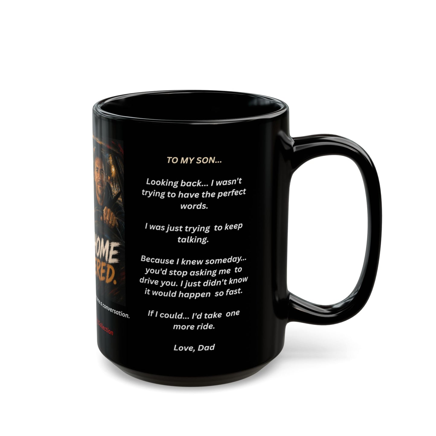Foundation Edition EVERY RIDE HOME MATTERED™ 15 oz. Black Ceramic Wrestling Dad Coffee Mug - FREE SHIPPING