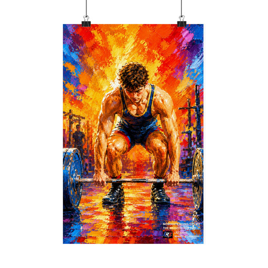 NOBODY'S GOING TO LIFT THE WEIGHTS FOR YOU - 11" by 17" Matte Poster - FREE SHIPPING