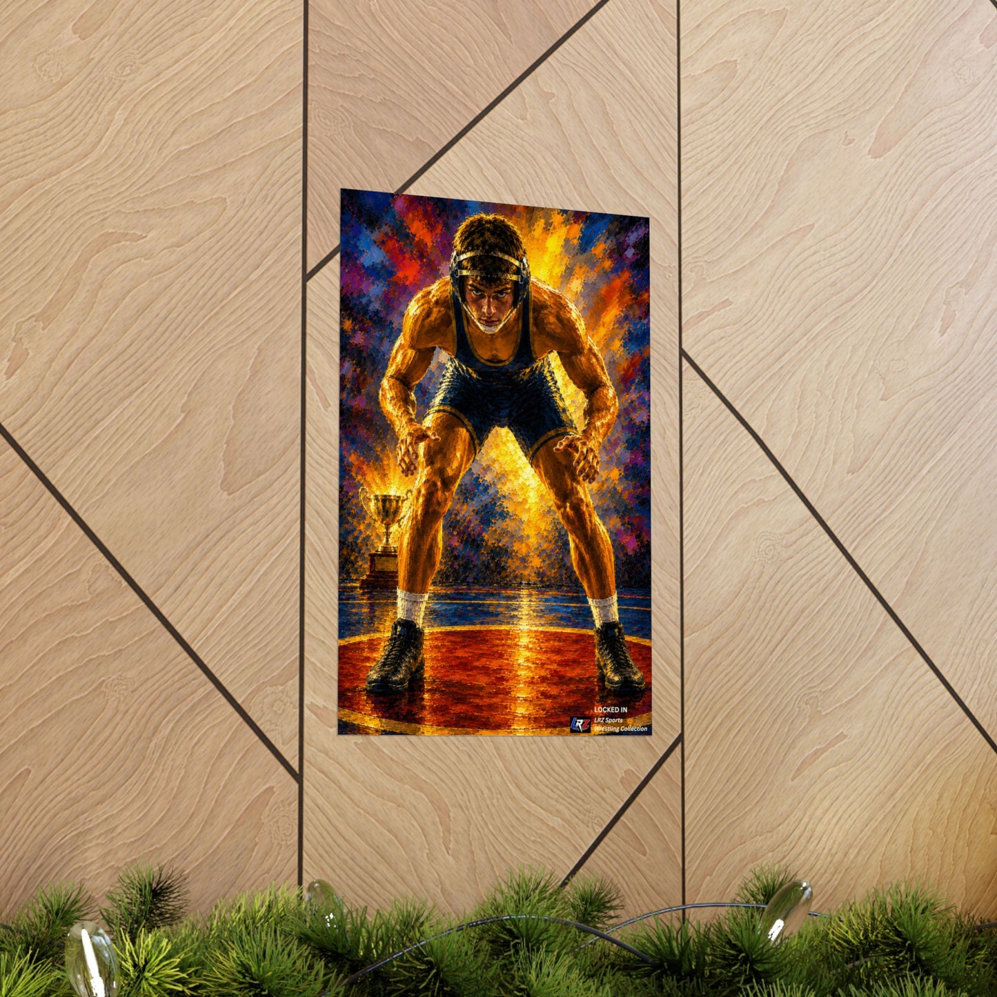 LOCKED IN - 11" × 17" Wrestling Wall Art Matte Poster - FREE SHIPPING