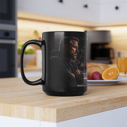 Wrestler's Dad #1 — "Built For This" | 15oz Black Ceramic - FREE SHIPPING