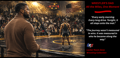 Wrestler's Dad — "All the Miles, One Moment "| 15oz Black Ceramic - FREE SHIPPING