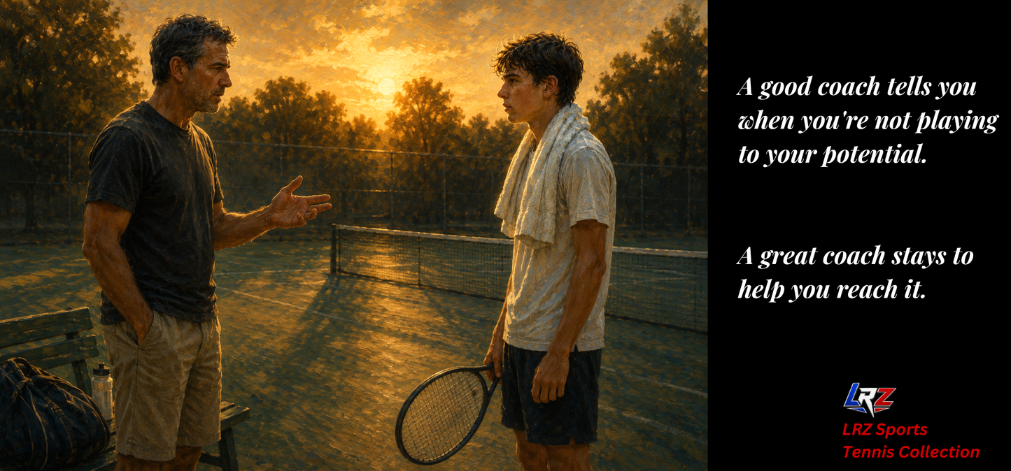 The Hard Truth — "A Great Coach Stays to Help You Reach It" | Tennis Coach 15oz Coffee Mug - FREE SHIPPING
