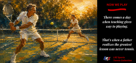 Now We Play — "Father & Adult Child Tennis Mug" | Tennis Dad 15oz Coffee Mug - FREE SHIPPING