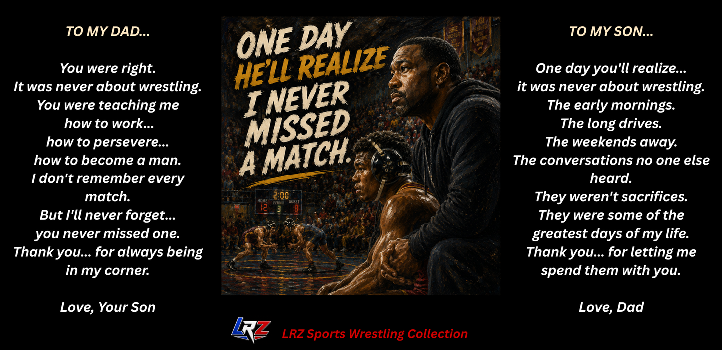 ONE DAY HE'LL REALIZE I NEVER MISSED A MATCH.™ - Championship Edition -15 OZ Wrestling Dad Coffee Mug