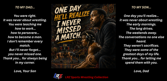 ONE DAY HE'LL REALIZE I NEVER MISSED A MATCH.™ - Championship Edition -15 OZ Wrestling Dad Coffee Mug