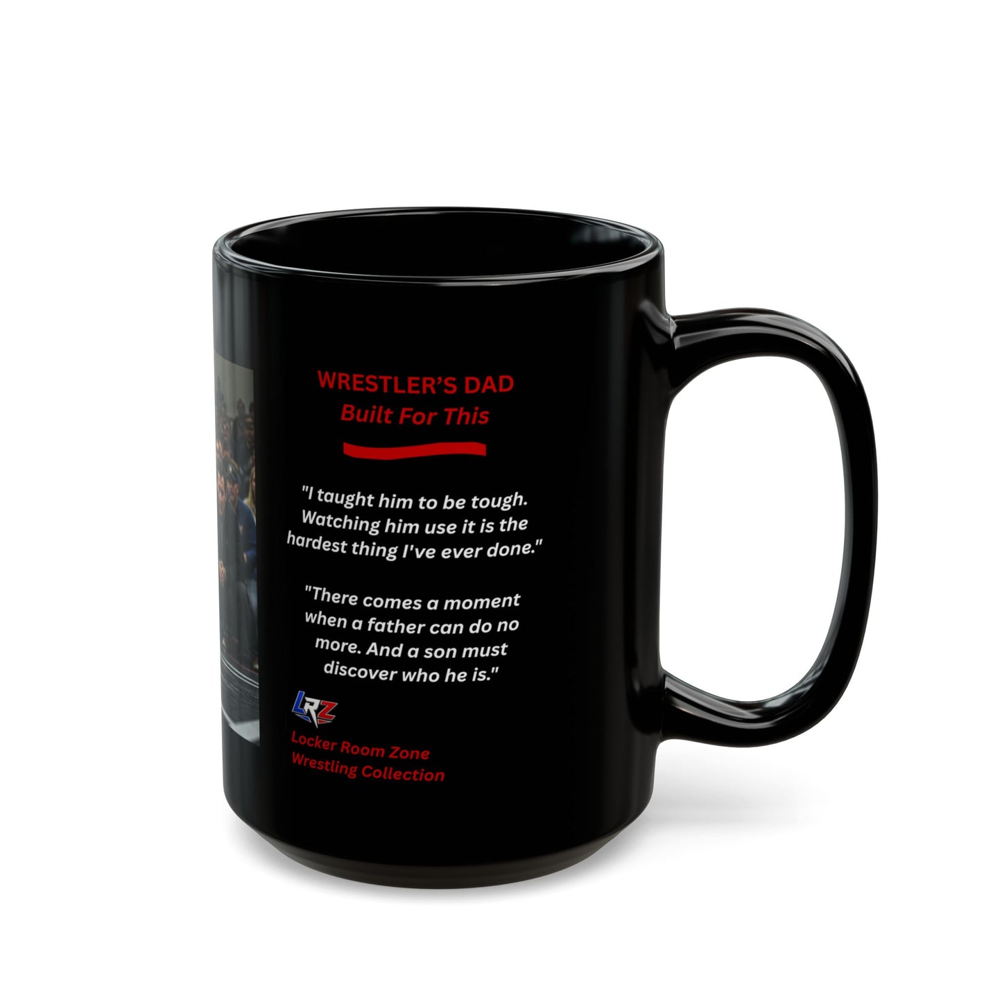 Wrestler's Dad #3 "In His Corner" | 15oz Black Ceramic - FREE SHIPPING