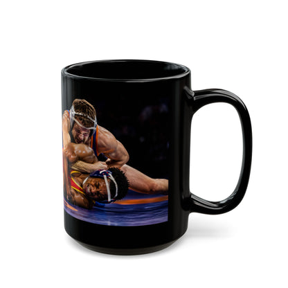 The Pin / Shoulders Down - Wrestling Coffee Mug - 15oz - FREE SHIPPING