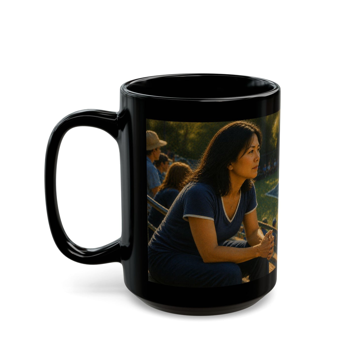 Her Heart Is Playing Every Point | Tennis Mom Tradition 15 oz Coffee Mug - FREE SHIPPING