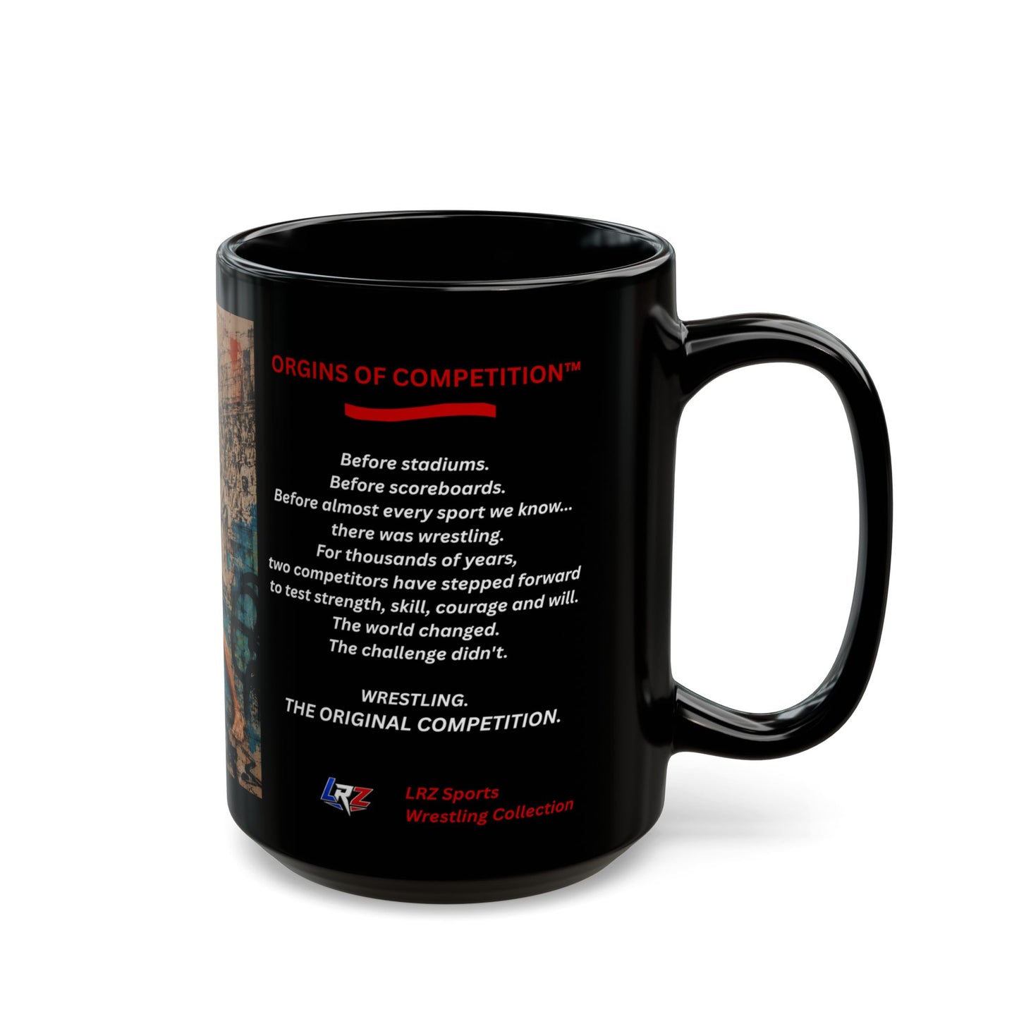 ORIGINS OF COMPETITION™ — Wrestling 15 oz. Coffee Mug- FREE SHIPPING