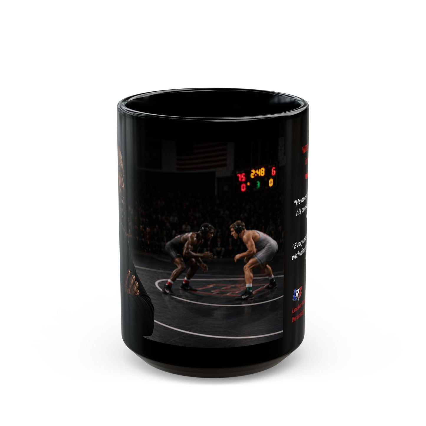 Wrestler's Dad #2 "Always In His Corner" | 15oz Black Ceramic - FREE SHIPPINGAlways