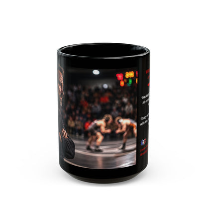 Wrestler's Dad #1 — "Built For This" | 15oz Black Ceramic - FREE SHIPPING