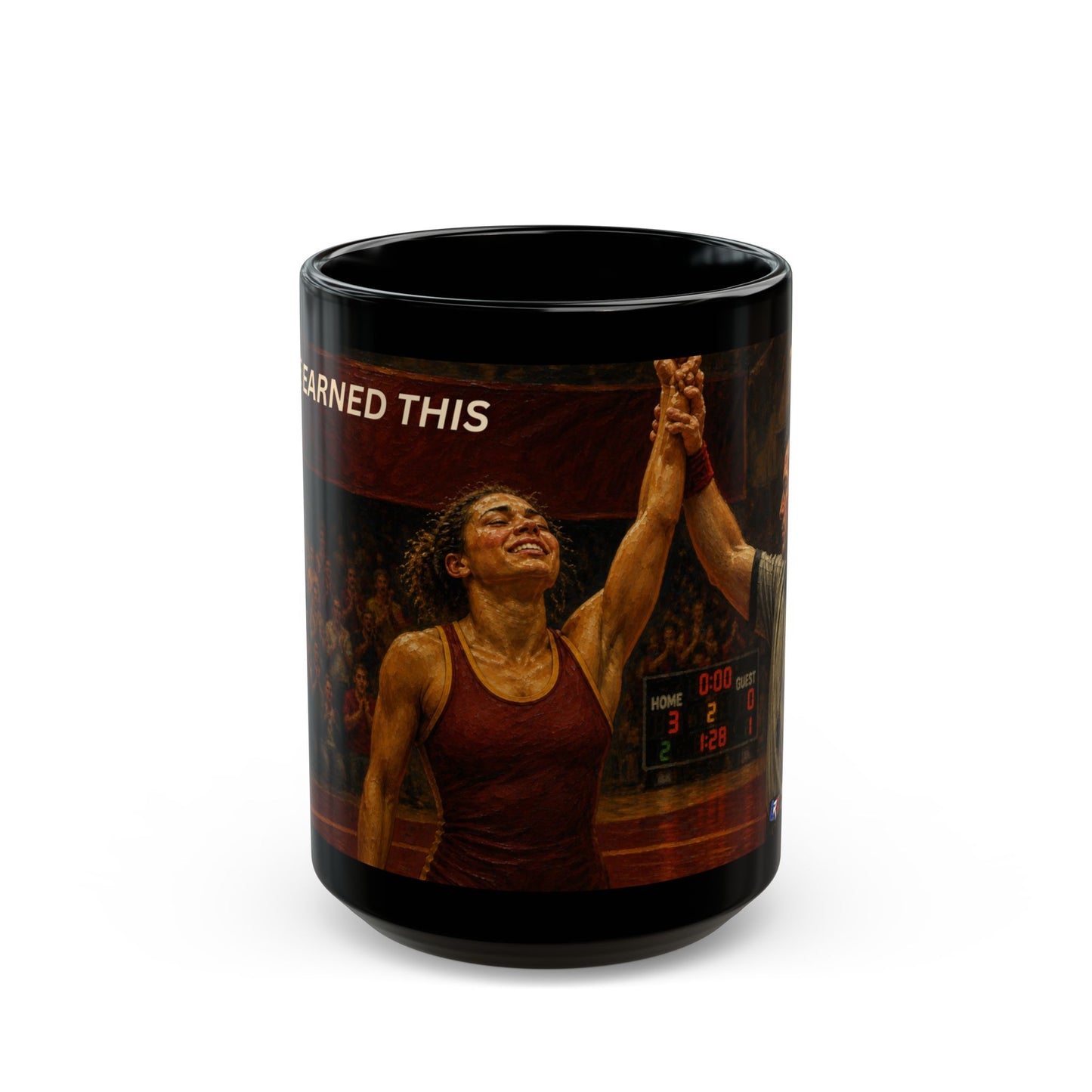 SHE EARNED THIS | Amateur Girl Wrestling 15oz Coffee Mug - FREE SHIPPING