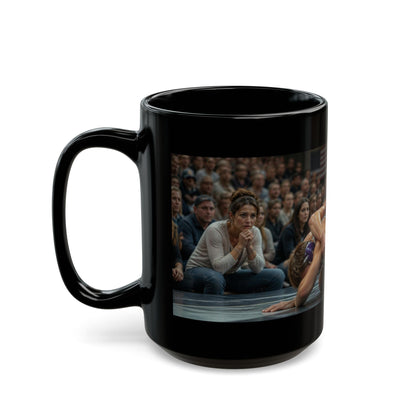 Wrestling Mom - 3 - "Heart On The Mat" - 15oz Coffee Mug - FREE SHIPPING