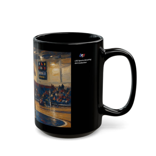 SHE DIDN'T COME TO WATCH | Amateur Girl Wrestling 15oz Coffee Mug - FREE SHIPPING