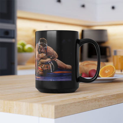 The Pin / Shoulders Down - Wrestling Coffee Mug - 15oz - FREE SHIPPING