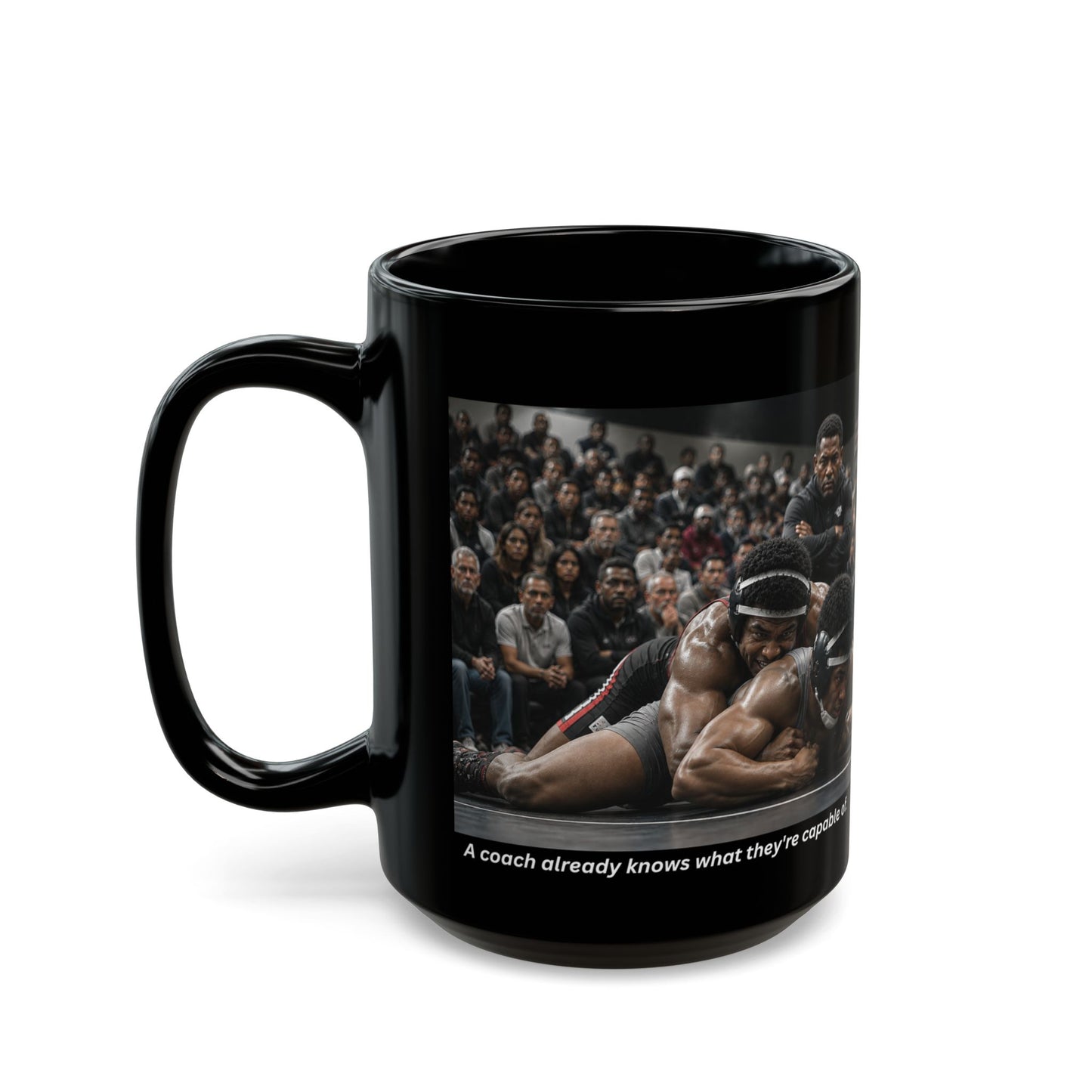 Heritage Edition A COACH SEES EVERYTHING | Wrestling Coach 15oz Coffee Mug - FREE SHIPPING