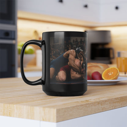 Wrestling Mom  - 4 - "Heart On The Mat" - 15oz Coffee Mug - FREE SHIPPING