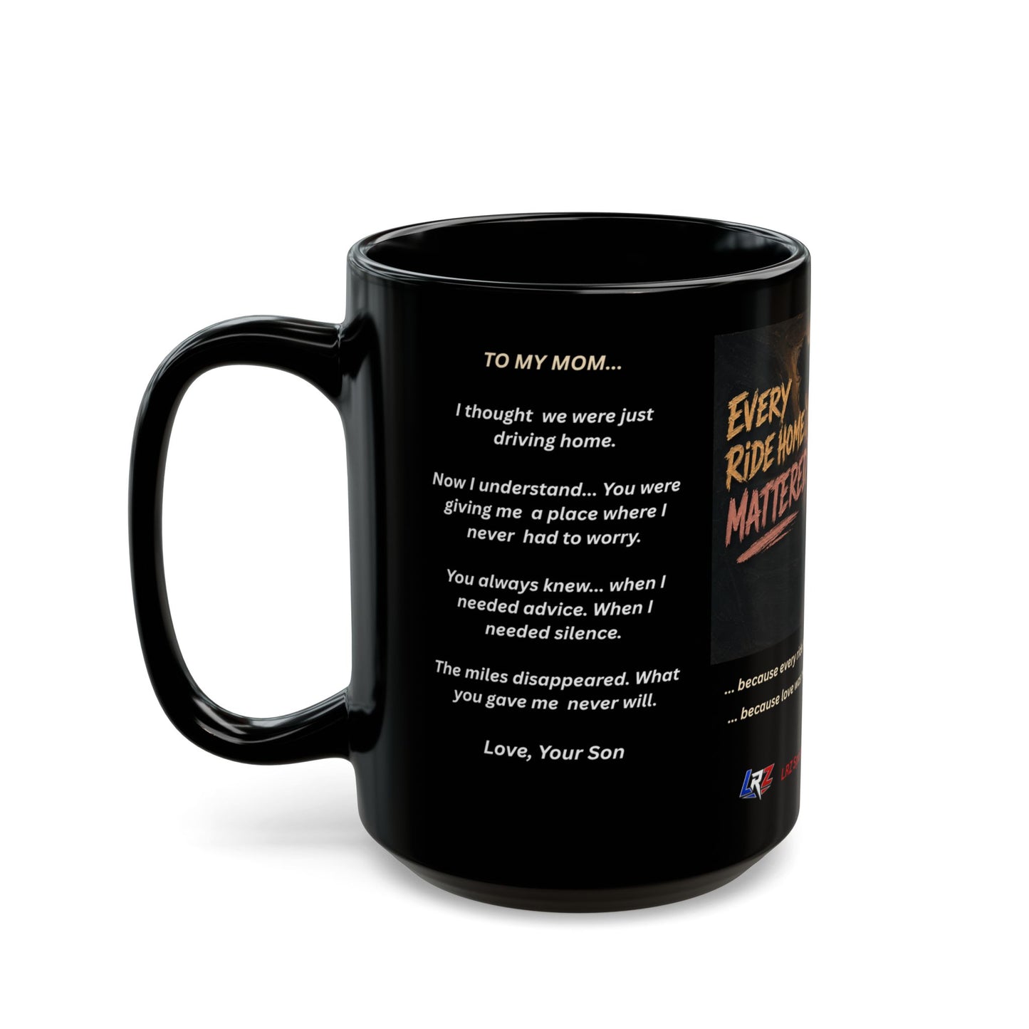 Tradition Edition EVERY RIDE HOME MATTERED™ 15 oz. Black Ceramic Wrestling Mom Coffee Mug - FREE SHIPPING