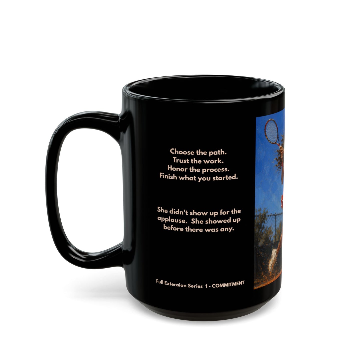 COMMITMENT - Full Extension I | Women's Tennis - Heritage - 15oz Daily Mindset Coffee Mug | LRZ Sports