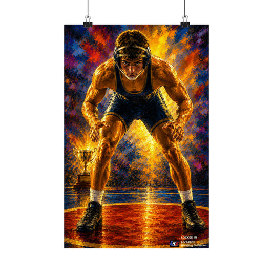 LOCKED IN - 11" × 17" Wrestling Wall Art Matte Poster - FREE SHIPPING
