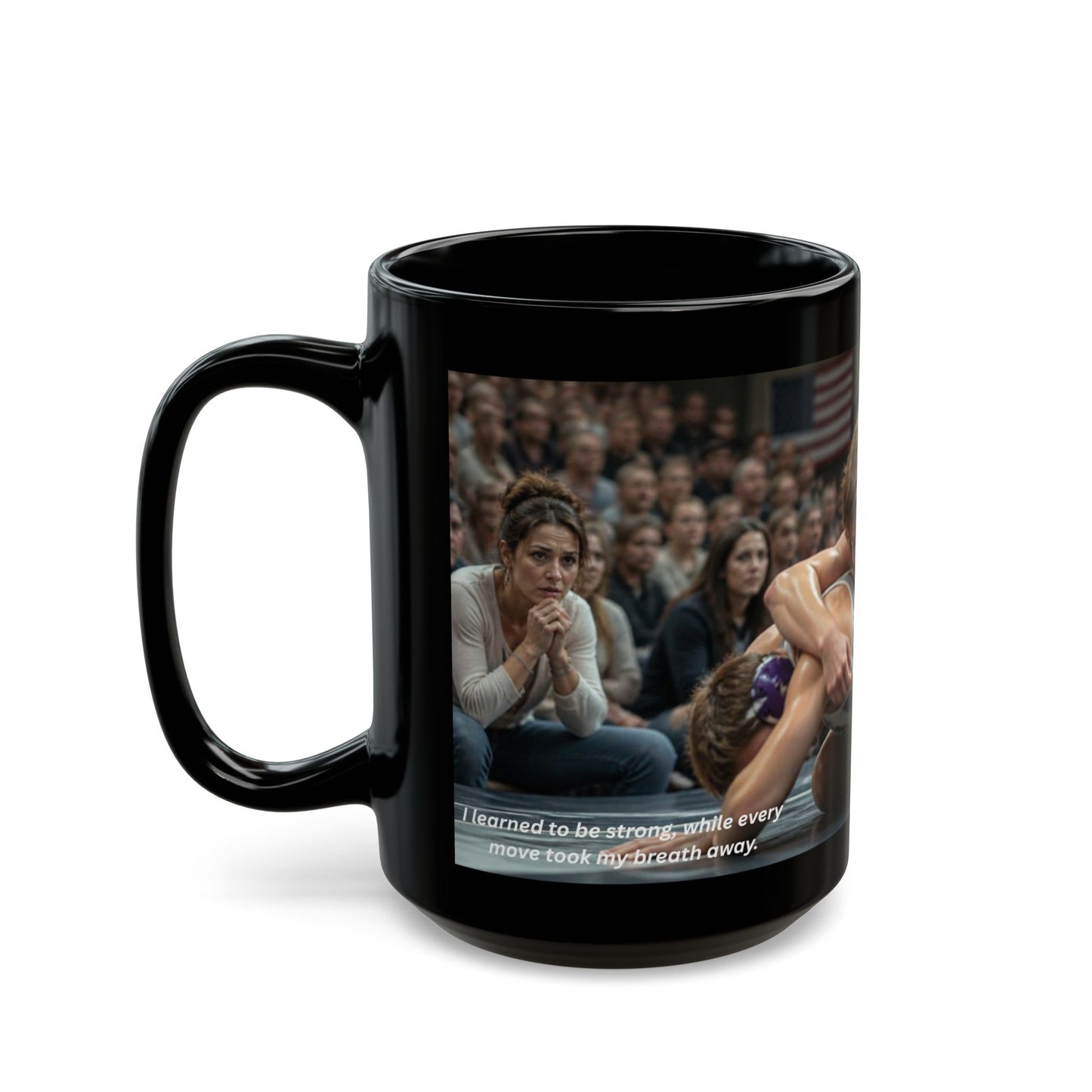 Heart On The Mat™  — Wrestling Mom 15oz Coffee Mug - FREE SHIPPING