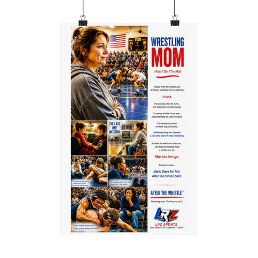WRESTLING MOM 11" by 17" Matte Poster - FREE SHIPPING