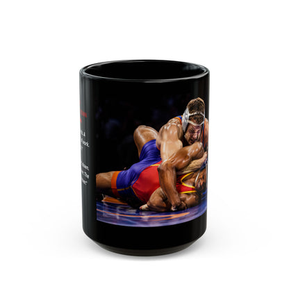 The Pin / Shoulders Down - Wrestling Coffee Mug - 15oz - FREE SHIPPING