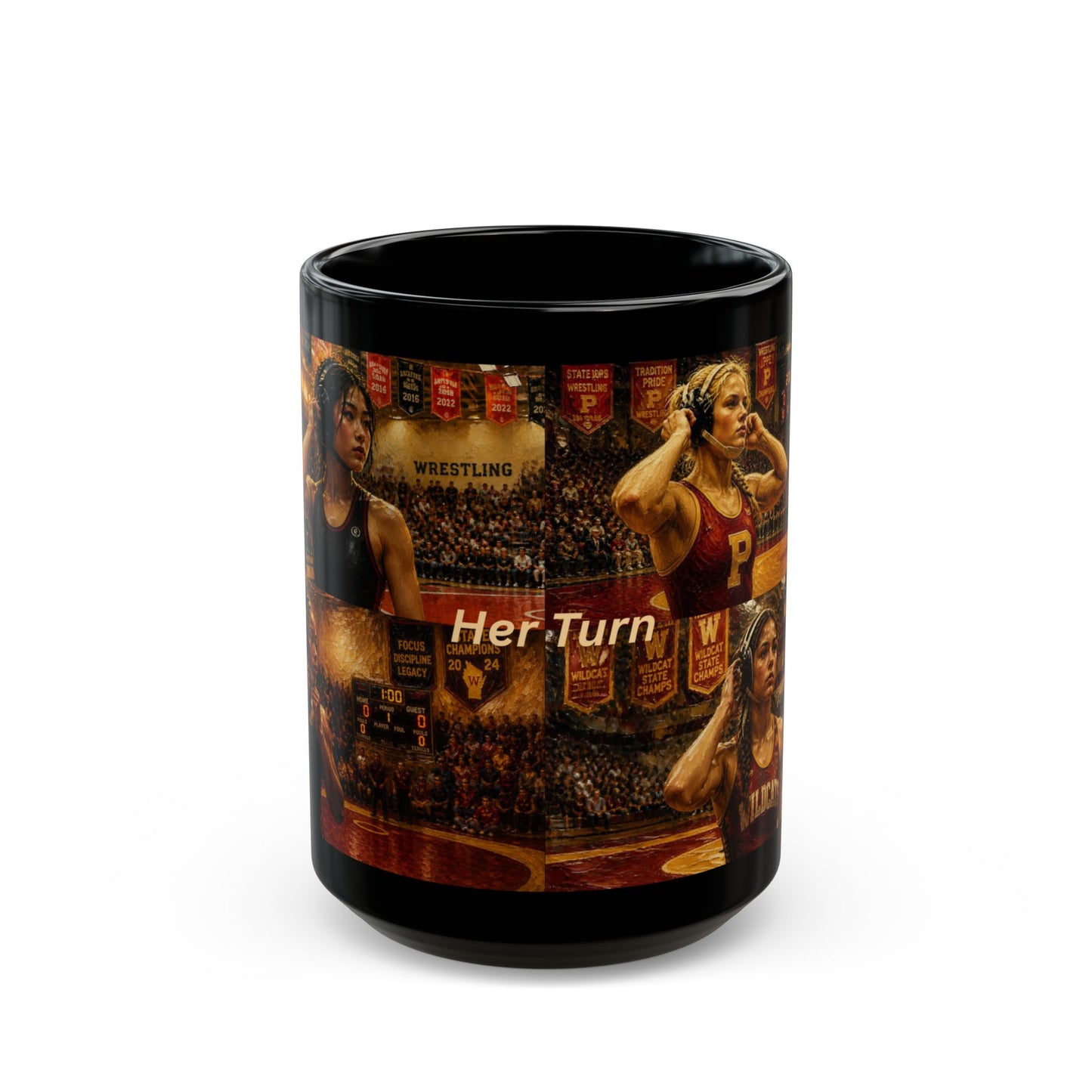 HER TURN | Amateur Girl Wrestling 15oz Coffee Mug - FREE SHIPPING