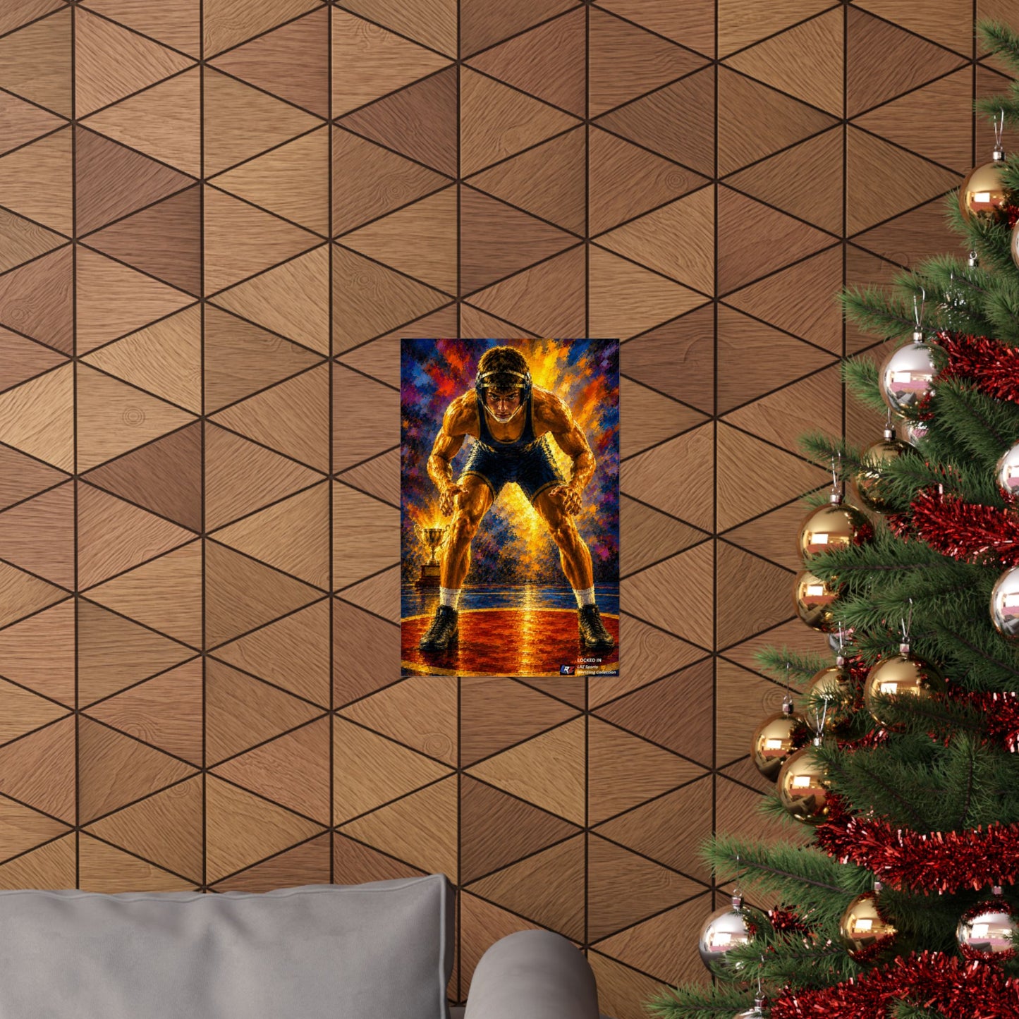 LOCKED IN - 11" × 17" Wrestling Wall Art Matte Poster - FREE SHIPPING