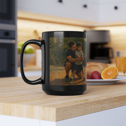 The First Lesson — "He Learned Someone Was There to Guide Him" | Tennis Mom 15oz Coffee Mug - FREE SHIPPING