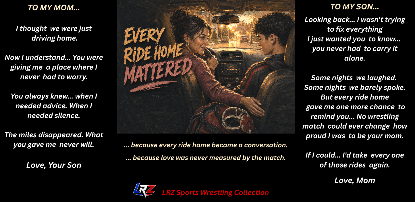 Legacy Edition EVERY RIDE HOME MATTERED™ 15 oz. Black Ceramic Wrestling Mom Coffee Mug - FREE SHIPPING