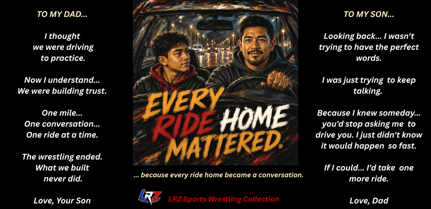 Legacy Edition EVERY RIDE HOME MATTERED™ 15 oz. Black Ceramic Wrestling Dad Coffee Mug - FREE SHIPPING