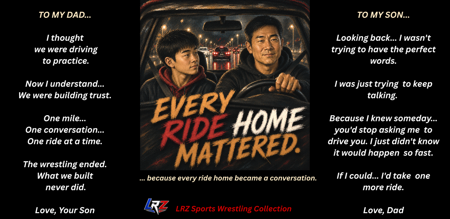 Tradition Edition EVERY RIDE HOME MATTERED™ 15 oz. Black Ceramic Wrestling Dad Coffee Mug - FREE SHIPPING